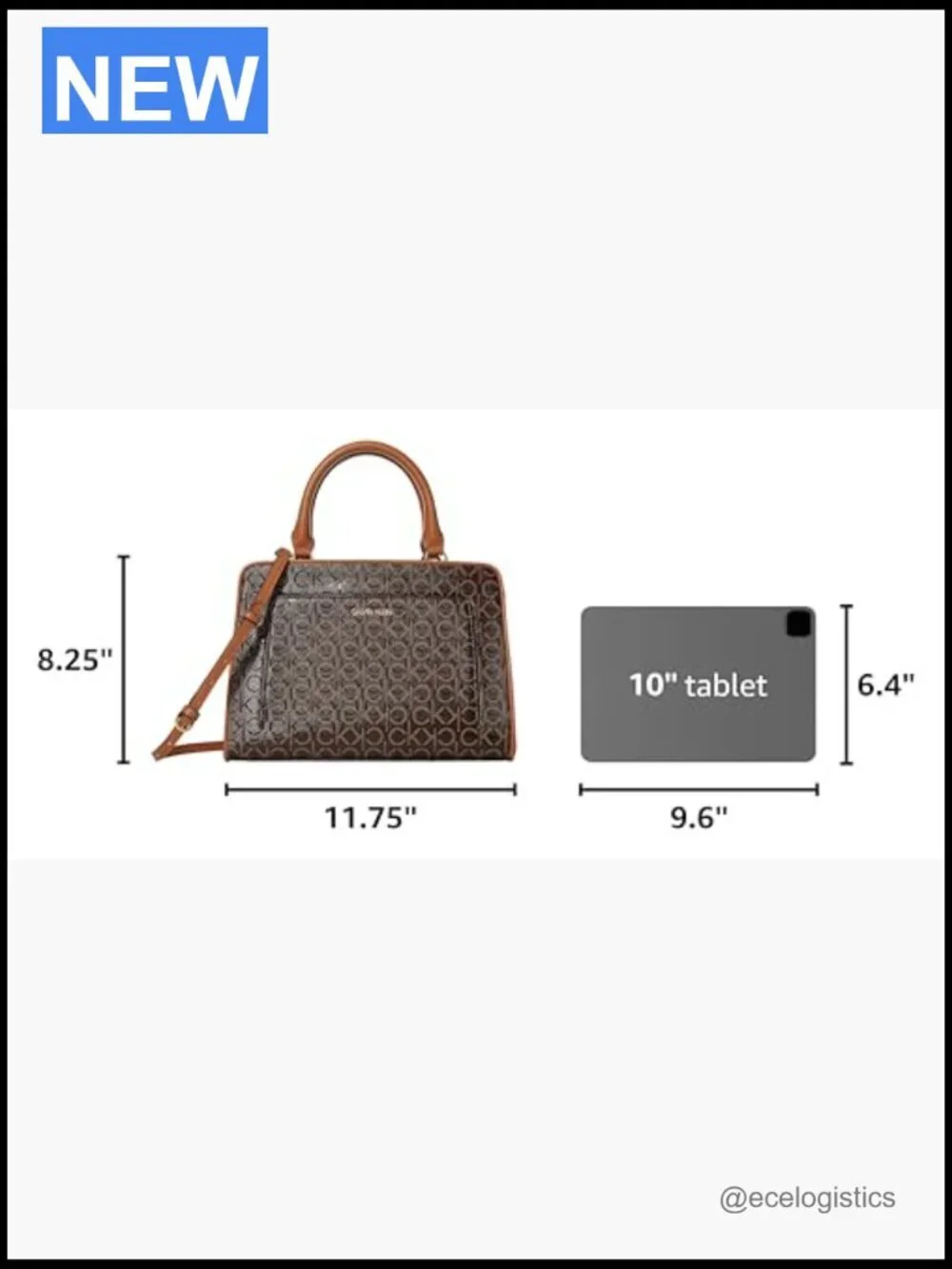Textured Logo Emboss Satchel with Magnetic Snap Closure